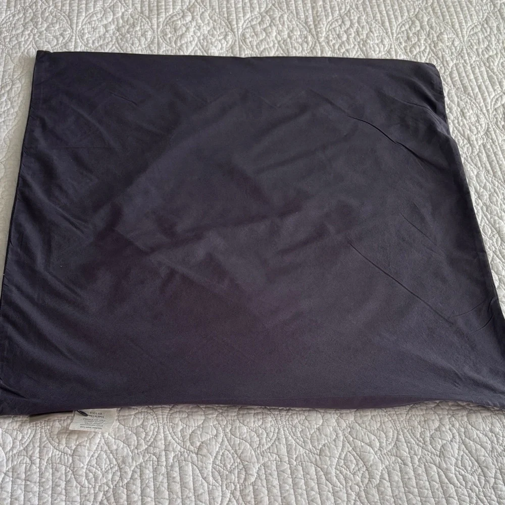 Ink + Ivy Isla Cotton Embroidered Edge Geometric Euro Shams Set of 2 Gray White
